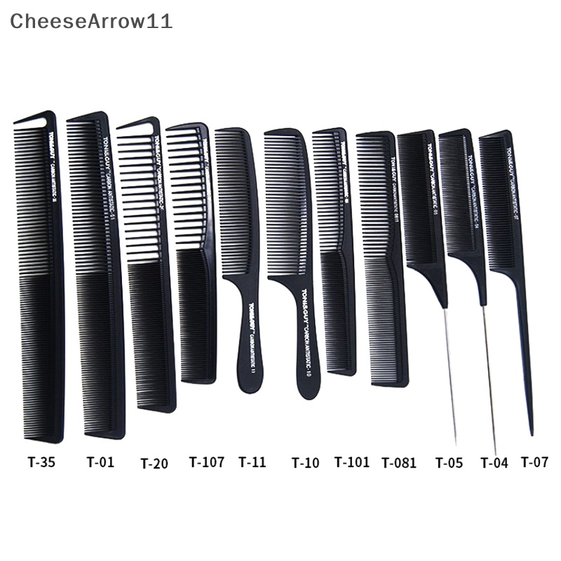 CHE 11 สไตล์หวี Salon Hairdressing Carbon Antistatic Cutg Comb TH