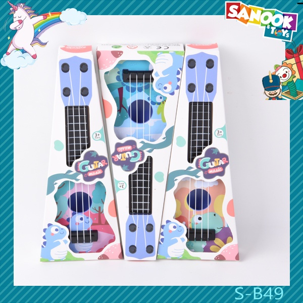 P&P TOYS ของเล่นกีต้าร์ลายไดโนเสาร์ #S-B49 ขนาด 9.8x3.7x25.5 ซม.คละสี
