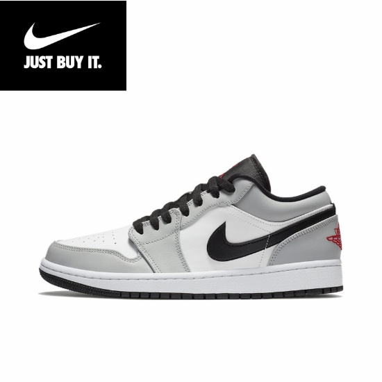 Jordan Air Jordan 1 Low light smoke grey soot Sports shoes style ของแท้ 100 %รองเท้ากีฬา