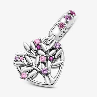 สร้อยข้อมือ charm ลูกปัดดอกไม้และตกแต่งแบบย้อย สเตอร์ลิงซิลเวอร์ S925 DIY