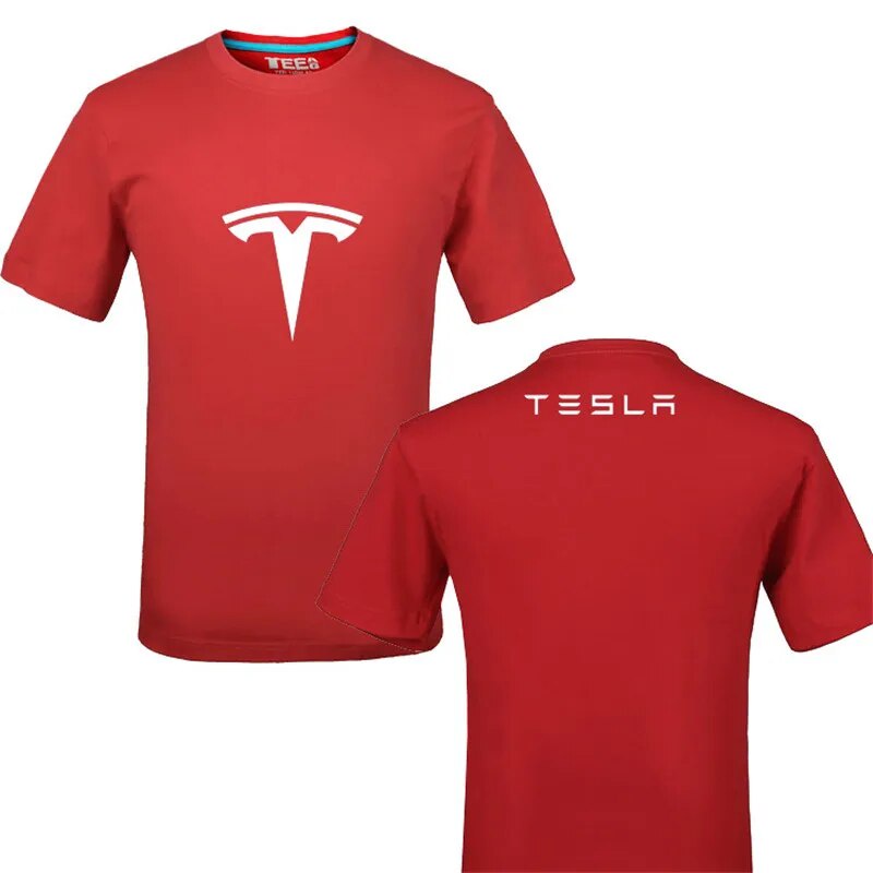 เสื้อยืด พิมพ์ลายโลโก้ Tesla 2022