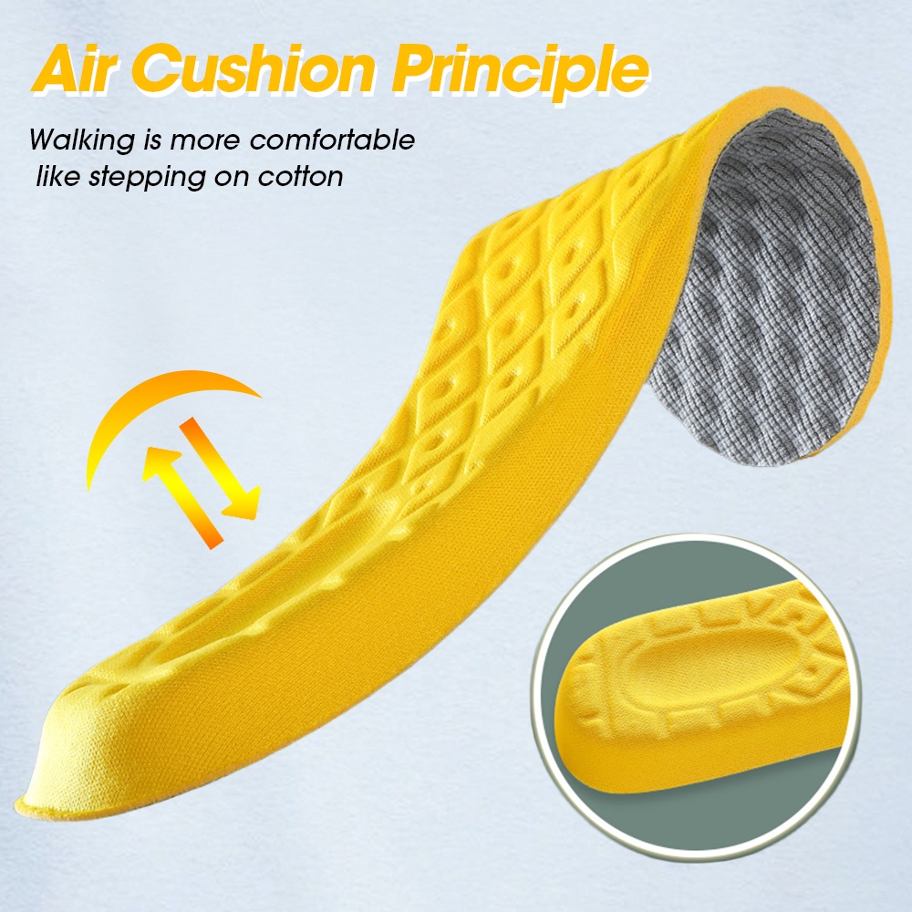 Sfse - กีฬา Insoles - ระบายอากาศได้ตัดได้ - ผู้หญิงดูแลเท้า - การดูดซับแรงกระแทกยาระงับกลิ่นกาย - สำหรับการวิ่งกลางแจ้ง - นวดรองเท้ายางยืด