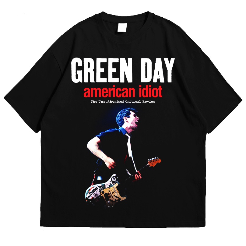 มีหลายสี เสื้อยืด ลาย Green DAY | เสื้อยืด พิมพ์ลาย Music Official Merch AB082