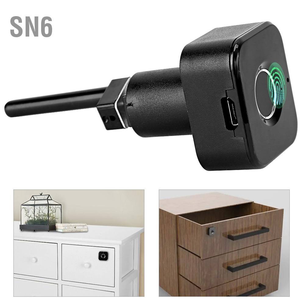 SN6 ตู้ลิ้นชักลายนิ้วมืออัจฉริยะล็อคความปลอดภัยแบบดิจิตอลการชาร์จ USB