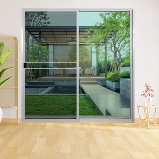 GlobalHouse WELLINGTAN (LIKE) ประตูอะลูมิเนียม บานเลื่อน SS W-AL/008 WH 200x205ซม. สีขาว พร้อมมุ้ง สินค้าของแท้คุณภาพดี