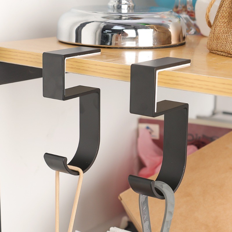 [ Featured ] ตะขอแขวนจัดเก็บของ กันลื่น แบบพกพา สําหรับโต๊ะทํางาน