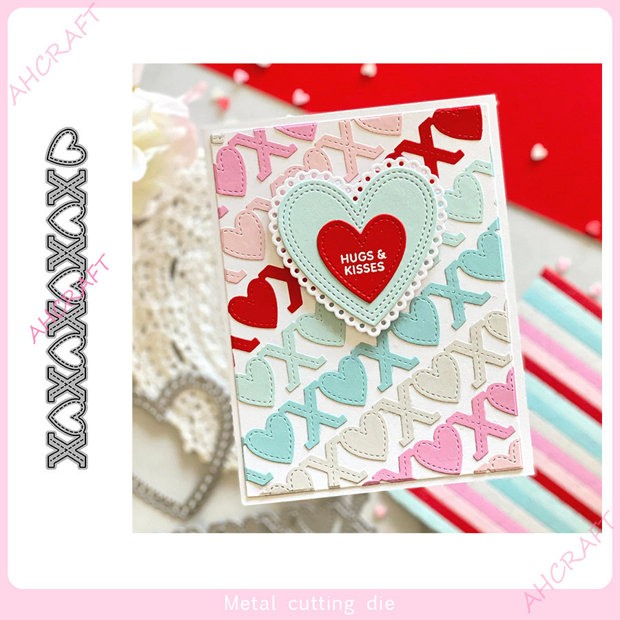 Love Laceสมุดภาพโลหะเหล็กคาร์บอนแกะสลักแม่พิมพ์DIYตัดAhuaแม่แบบ6115