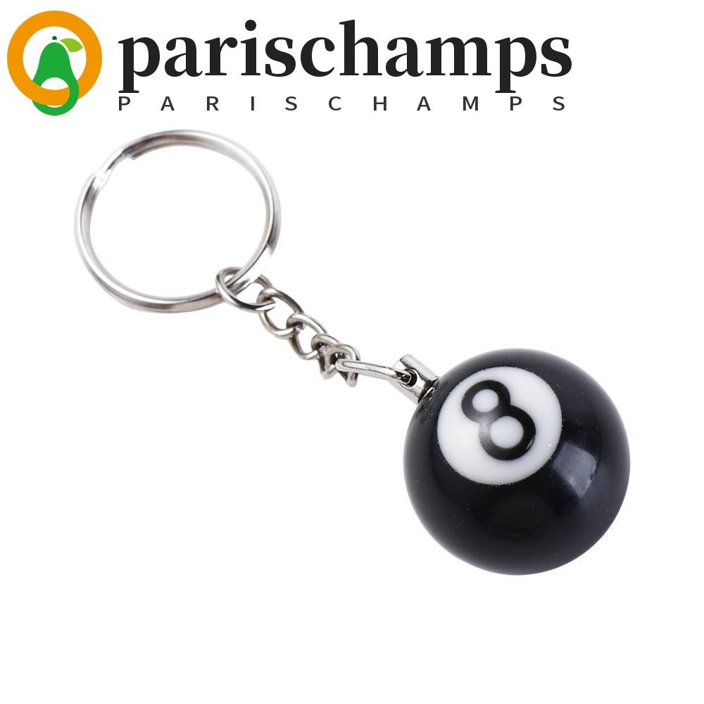 Parischamps Lucky Black 8 Keyring Creative 25mm Resin Ball Round Ball Bag Accessories Snooker Key Ri