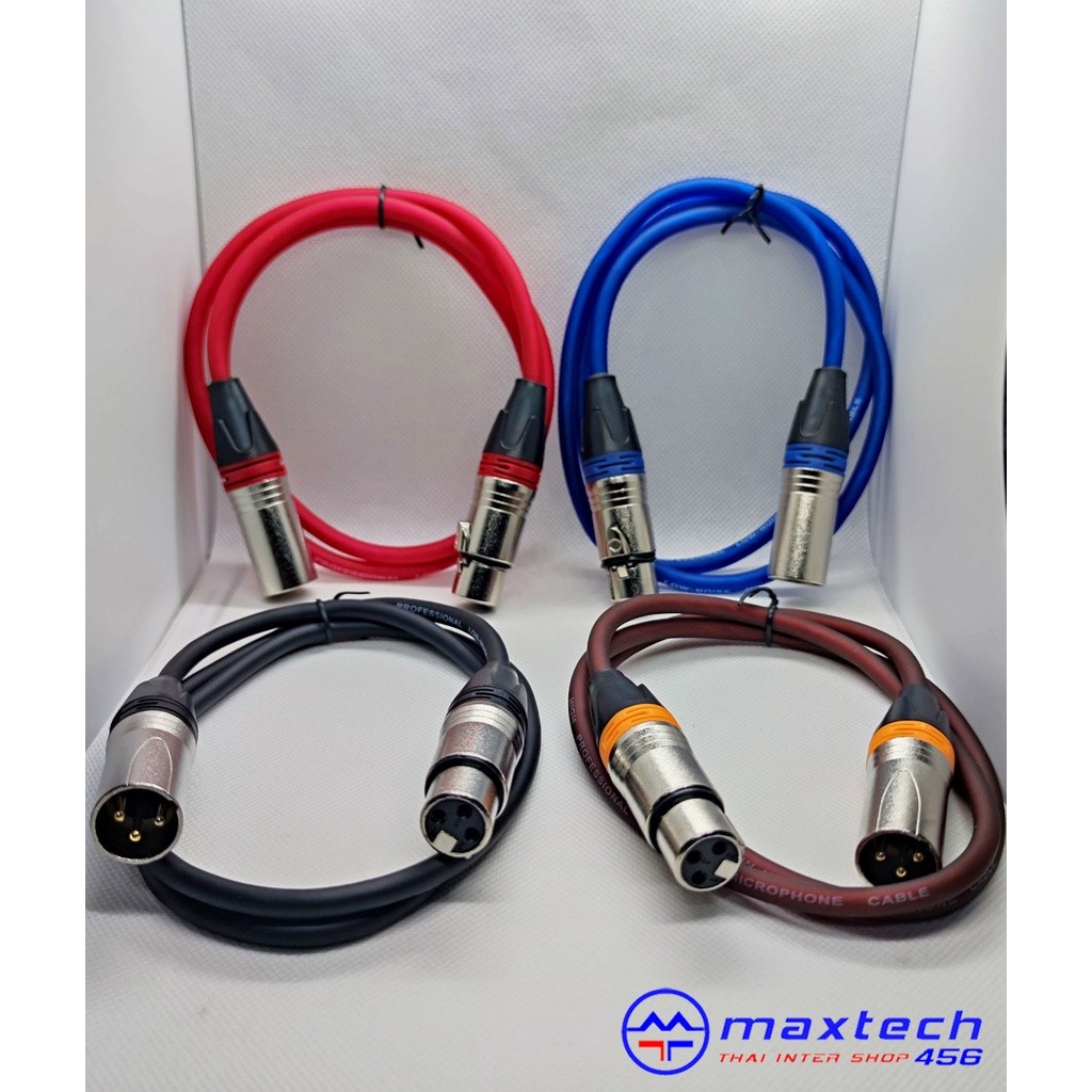 สายสัญญาณสำเร็จ  XLR ผู้ - XLR เมีย พร้อมใช้ คุณภาพสายและหัวแจ็คอย่างดี