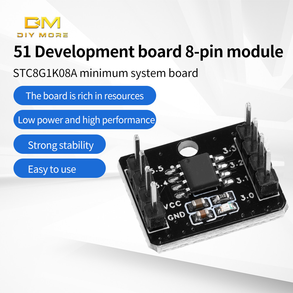 Diymoe STC8G1K08A ระบบขั้นต่ํา Board Core Board 51 Microcontroller Development Board 8-Pin โมดูล