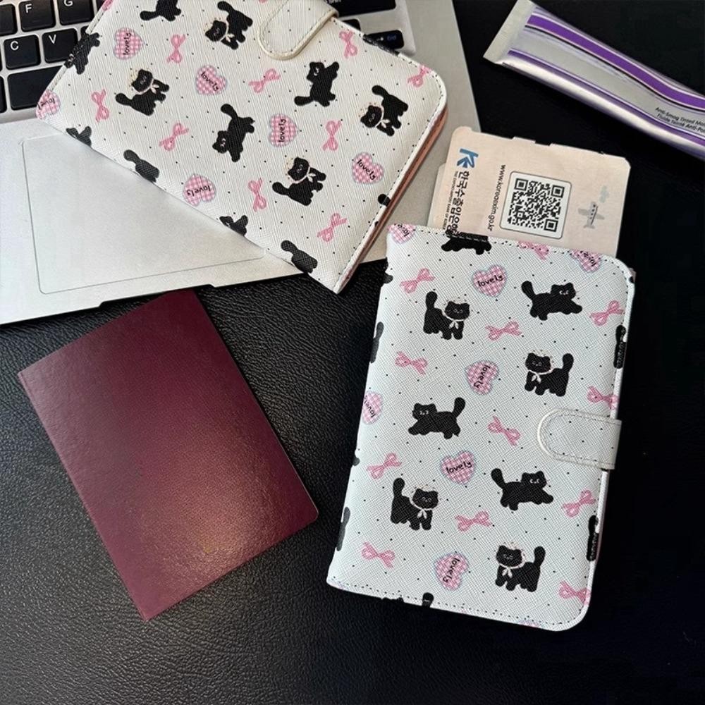 Jarrediw Dachshund Passport Bag, Multifunctional Travel Wallet Cat Passport Holder,แบบพกพากันน้ํากรณีเครื่องบิน Check-in Puppy Passport Clip Travel Accessories
