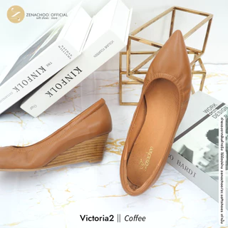 ทรงปกติ เปลี่ยนไซส์ได้-ไม่รับคืน Zenachoo Victoria2 สูง 2 นิ้ว รองเท้าหนังแกะ ส้นเตารีดหัวแหลม ทรงสวย เดินสบายทั้งวัน