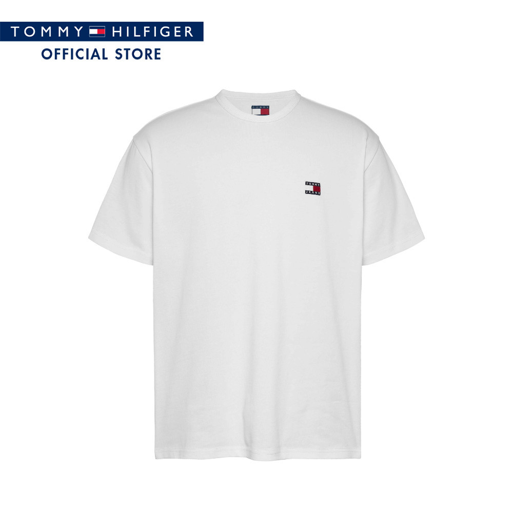 Tommy Hilfiger เสื้อยืด ผู้ชาย รุ่น DM0DM20347 YBL - สีขาว ทรง Relaxed Fit