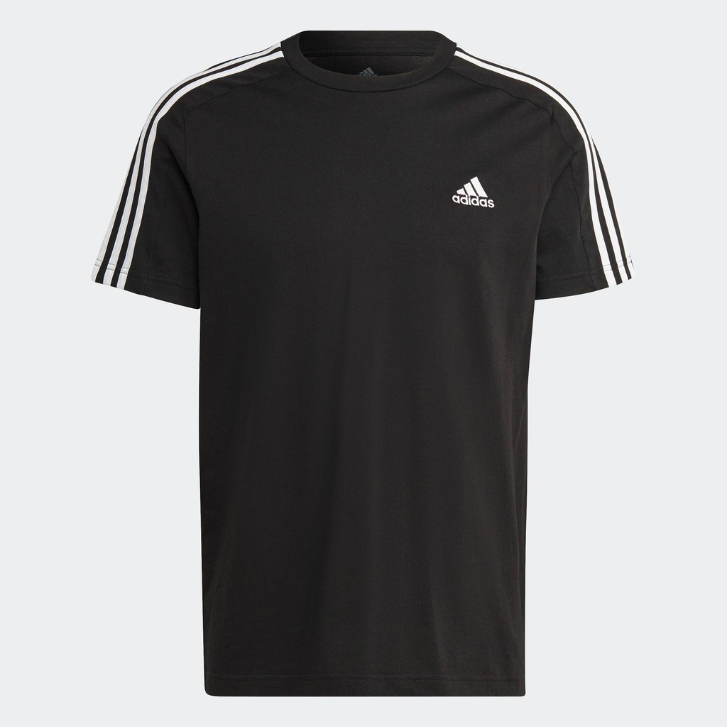 adidas Lifestyle Essentials Single Jersey 3-Stripes Tee Men Black IC9334