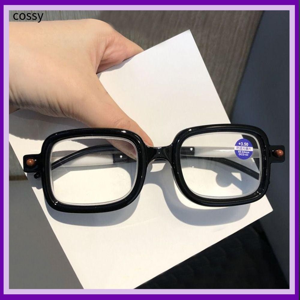 Cossy Anti-Blue Light แว่นตา, Eye Protection Blue Blocking แว่นตาสแควร์, Vintage Board Ultralight สายตายาวแว่นตาสําหรับผู้ชายผู้หญิง