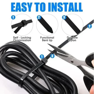 100-300 ชิ้น Self Locking Nylon Cable Ties/ปรับ Heavy Duty Cables แหวนยึด / มัลติฟังก์ชั่น Zip Tie Fastener