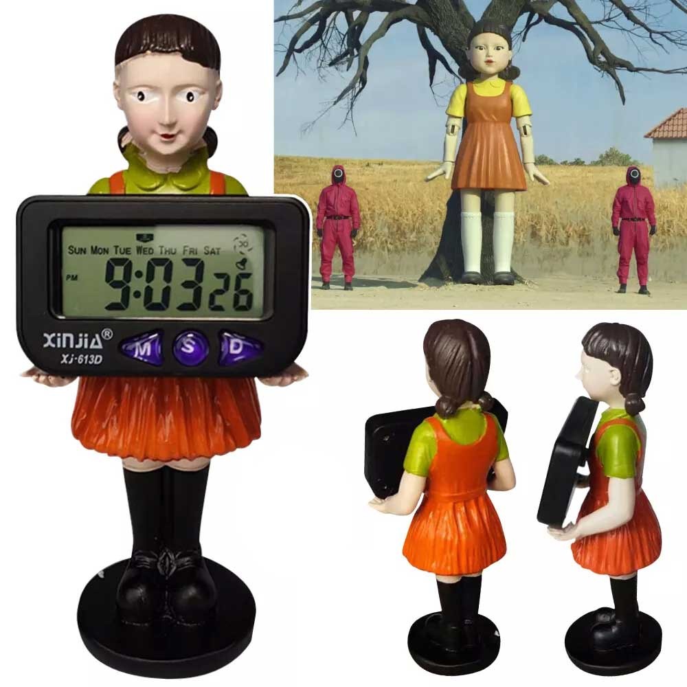 Squid Game Digital Alarm Clock, Paladone, Netflix - Figure Doll Form Alarm Clock
