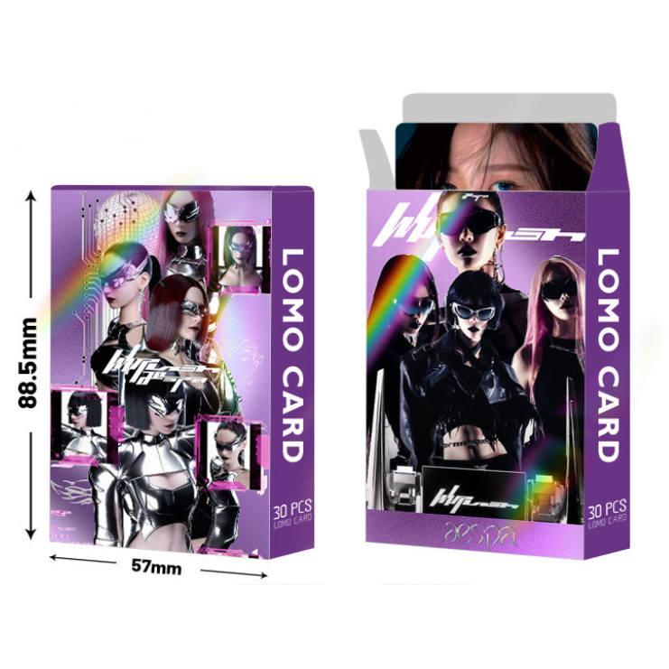 30 ชิ้น/กล่อง AESPA Whiplash Holographic Photocards HOT MESS อัลบั้มเลเซอร์โฮโลแกรมการ์ด Lomo KARINA NING WINTER GISELLE SOLO Kpop โปสการ์ดสินค้าราคาถูก CX