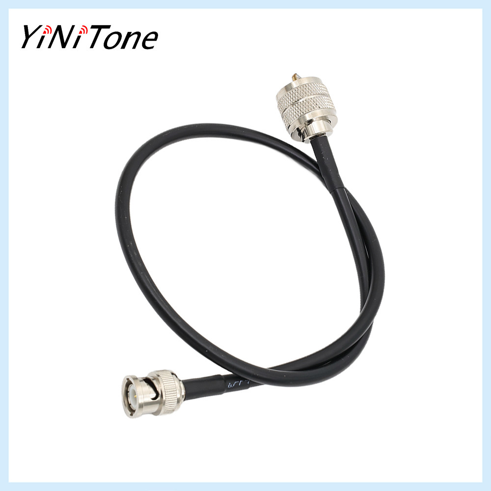เสาอากาศ Low Loss RG58 สายโคแอกเซียล Hot Crimp UHF PL259 ชายอะแดปเตอร์ BNC ชายสําหรับมือถือ CB วิทยุ RF แอปพลิเคชัน