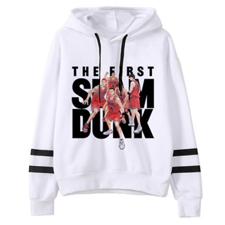 เสื้อกันหนาว มีฮู้ด ผ้าฟลีซ ลาย Slam Dunk Kawaii 90s สําหรับผู้หญิง 2023