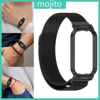 Mojito สายนาฬิกาข้อมือสเตนเลส ระบายอากาศ กันเหงื่อ สําหรับ Band 2 Smartwatch