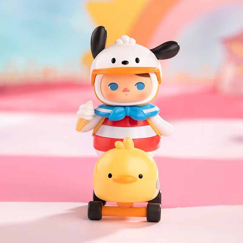 Genuine Popmart & Sanrio Pucky Family Blind Box Action Anime Figures Guess Bag Caixas Supresas Model