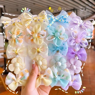 ใหม่ กิ๊บติดผม ชุดกิ๊บติดผม เด็กผู้หญิง ประดับโบว์ ลายดอกไม้ น่ารักๆ