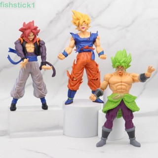 Fishstick1 โมเดลฟิกเกอร์อนิเมะ Son Goku Super Saiyan พร็อพสําหรับตกแต่งรถยนต์