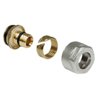 14 x 2 - 3/4" IT Eurocone compression fitting with nut compression fitting