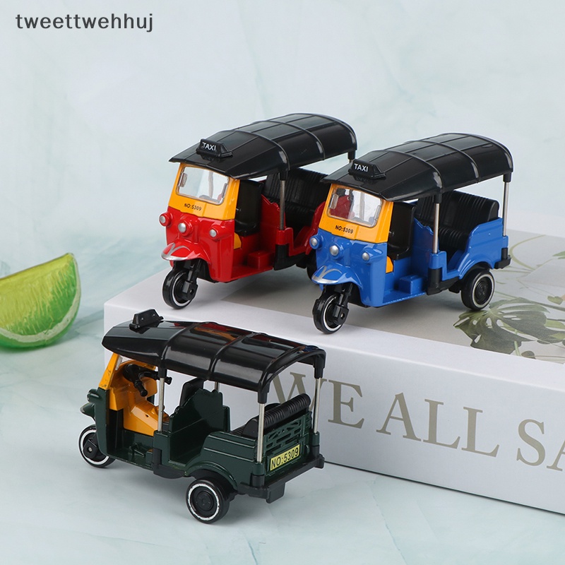 Tw Alloy Tricycle Retro จําลองสามล้อรถจักรยานยนต์ของเล่น huj