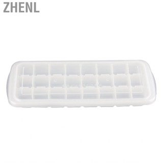 Zhenl 24‑Grid Ice Mold Tray W/Sealed Cover Food‑Grade Flexible Silicone Mould