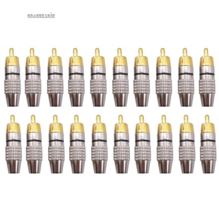 【GRCEKRIN】RCA Male Plug 42 * 11mm Repair Gold Plated Soldering Audio Adapter Connectors