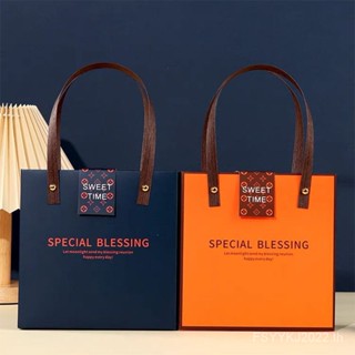 กล่องของขวัญ ผ้าพันคอ ผ้าไหม ลายไข่แดง ส้ม ฟ้า ขนาด 4 6 8 นิ้ว พร้อมฉากกั้น 5 ชิ้น