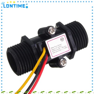 Lontime เครื่องวัดการไหลของน้ํา พลาสติก 1-30 ลิตร ต่อนาที เกลียวตัวผู้ สีดํา แบบพกพา G1/2 DN15