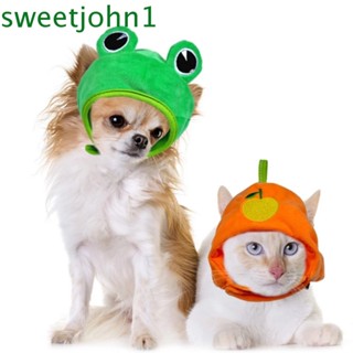 Sweetjohn หมวกตุ๊กตากบ ปู สัตว์เลี้ยง สุนัข แมว แบบนิ่ม ระบายอากาศ ฮาโลวีน