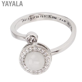 Yayala Stress  Ring Beautiful Exquisite Silver Plating Adjustable Fidget Rings for Daily