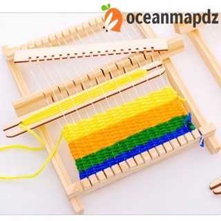 Oceanmapdz ถักนิตติ้ง|ชุดอุปกรณ์ทอผ้า แบบไม้ ขนาดเล็ก เพื่อการศึกษา สําหรับผู้เริ่มต้น DIY|ของเล่นในครัวเรือน