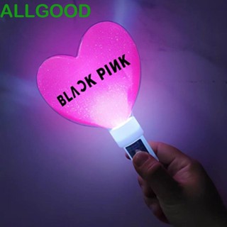 Blackpink Allgoods แท่งไฟ LED พลาสติก เรืองแสง รูปหัวใจ สีดํา สีชมพู สําหรับแฟนคลับ