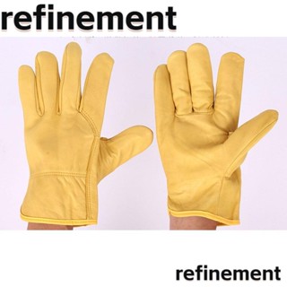 Refinement ถุงมือหนังแกะ สีเหลือง สําหรับงานเชื่อมบาร์บีคิว 1 คู่