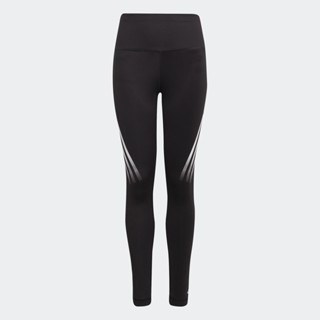 adidas เทรนนิง กางเกงรัดรูปเทรนนิงยืดหยุ่นเอวสูง Believe This AEROREADY 3-Stripes เด็ก สีดำ GV2038