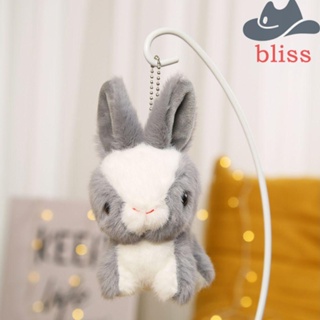 Bliss พวงกุญแจ จี้ตุ๊กตากระต่าย ผ้ากํามะหยี่ขนนิ่ม ขนาดเล็ก สําหรับตกแต่งกระเป๋า