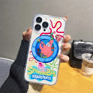 เคสโทรศัพท์มือถือแบบนิ่ม TPU ใส ลายสพันจ์บ็อบ Patrick Star น่ารัก สําหรับ Samsung Galaxy S23 + S22 Plus S21 FE S20 Note 20 Ultra Note10 S10 Lite 4G 5G