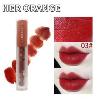 Herorange~ ลิปสติก ลิปกลอส เนื้อแมตต์ กันน้ํา ติดทนนาน