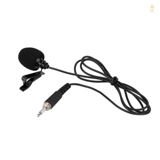 Portable 3.5mm Screw Lock Jack Microphone for Computer PC Laptop - Hands-free Lapel Mic