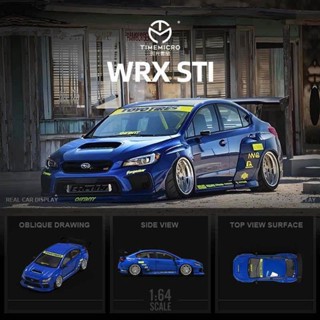 โมเดลรถยนต์ Time Micro 1: 64 Spalu WRX STI Tension อัลลอย สีฟ้า ของเล่นสําหรับเด็กผู้ชาย เก็บสะสม ของขวัญ