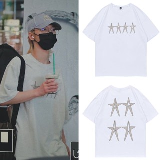 เสื้อยืดลําลอง ผ้าฝ้าย แขนสั้น คอกลม พิมพ์ลาย Kpop WayV TEN สําหรับผู้ชาย และผู้หญิง