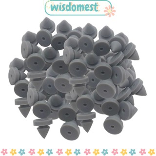 Wisdomest กันชนประตูโลหะ สีเทา 1/2 นิ้ว 100 ชิ้น