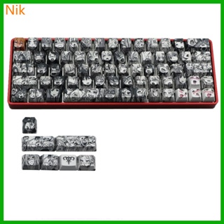 ปุ่มกดคีย์บอร์ด PBT 71 ลายอนิเมะญี่ปุ่น สําหรับ Cherry Gateron Kailh switch G