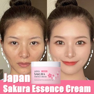 Laikou Japan Sakura Essence ครีมบํารุงผิวหน้า ให้ความชุ่มชื้น ต่อต้านริ้วรอย 25 กรัม