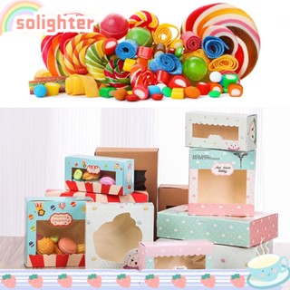 Solighter กล่องกระดาษแข็งใส ทนทาน 2 4 6 ช่อง สําหรับใส่ขนม 10 ชิ้น ต่อล็อต